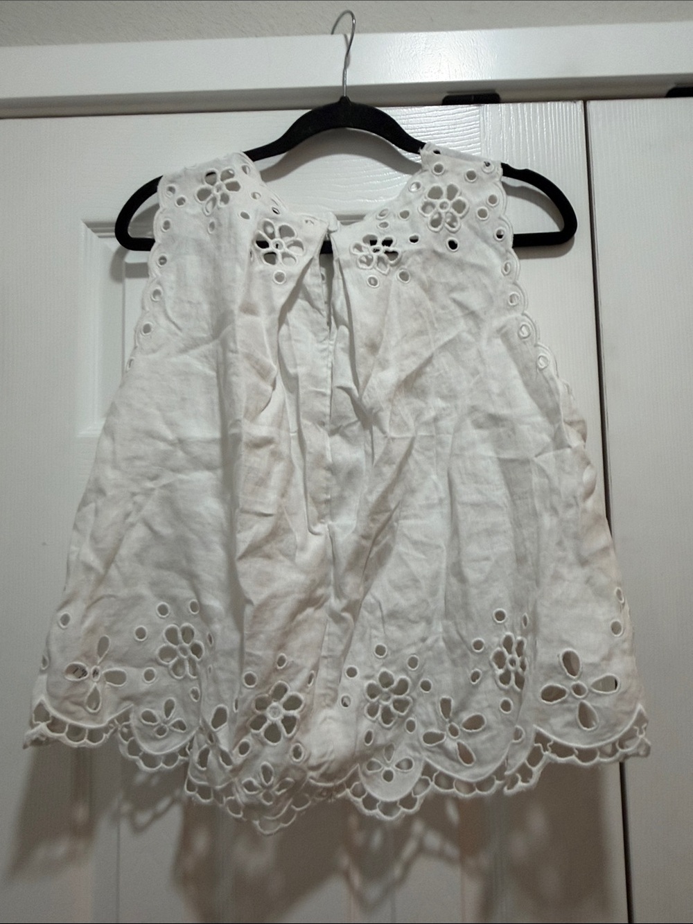 Madewell Embroidered Linen Eyelet High-Low Tank Medium - Picture 12 of 12